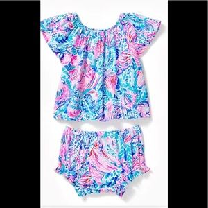 NWT Lilly Pulitzer Tabatha Infant Set in Multi Treasure Trove - 18 to 24 Months